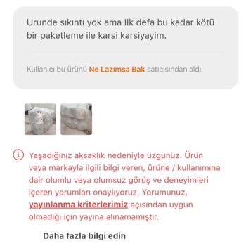 Ne Lazımsa Bak Hepsiburada'dan Aldığım Ürünün Özensiz Paketlenmesi