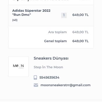 Moonsneakerstr Sipariş İptali Talebi