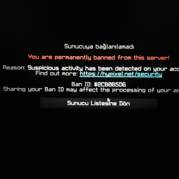 Hypixel.net Sebepsiz Ban