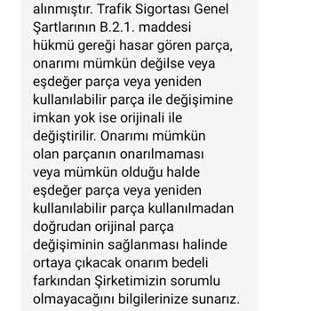 Anadolu Sigorta Kaza İhbarı SMS