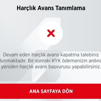 Ziraat Bankası Harçlık Avans Yenileme Talebi