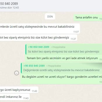 Hoppibebe Geri İade Hakkında Bilgi Vermiyorlar