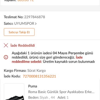 Trendyol Uyumspor Ayakkabıyı Göndermiyor