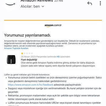 Amazon Com.tr Olumsuz Yorum Ve Fiyat Politikası