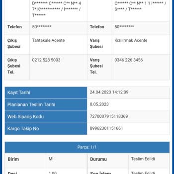 Kızılırmak Şubesi Sürat Kargo Çalışanlarının Sorumsuzluğu