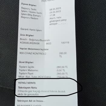 Bosch Buzdolabı (gaz Kaçağı)