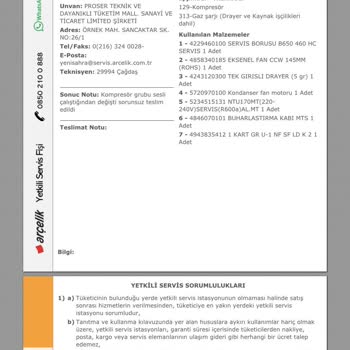 Arçelik Buzdolabı Bitmeyen Arızası