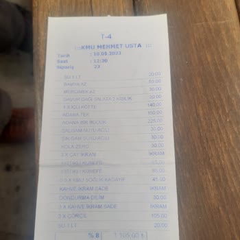 Kmu Kardeşler Mehmet Usta Restoran 'da Fazla Gelen Hesap Sorunu