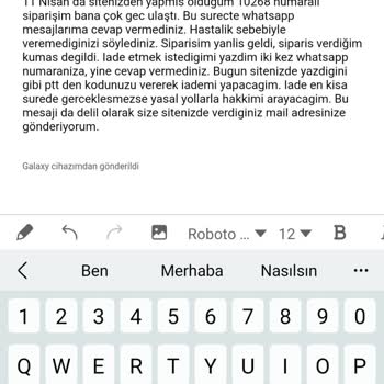 Basma Fistan Siparişi Geç Ve Yanlış Gönderdi İade İçin Dönüş Yapılmadı