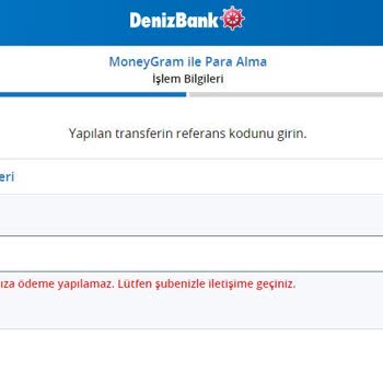Denizbank Moneygram Transferini Alamıyorum Ve Saatlerce Sırada Bekliyoruz