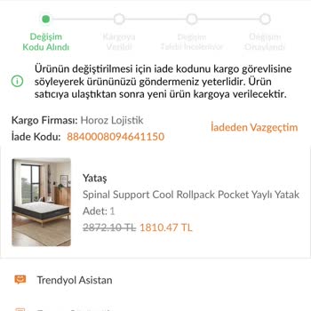 Trendyol Evden İademi Aldıramıyor