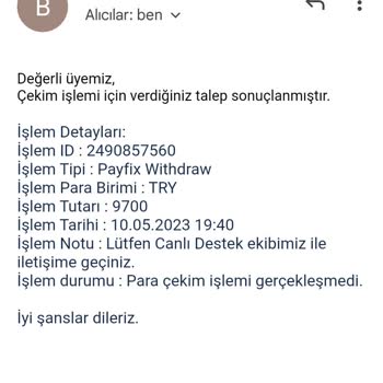 Betcup Paramı Hesaptan Çekemiyorum.