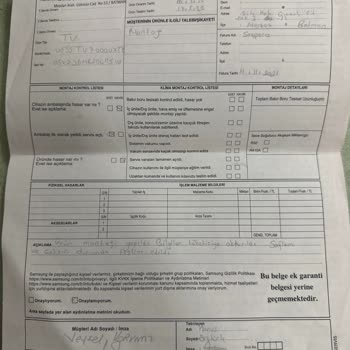 Samsung Televizyon Ekran Arızası