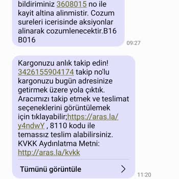 Aras Kargo Erzurum Gürcükapı Şubesi Kargomu Günlerdir Teslim Etmiyor