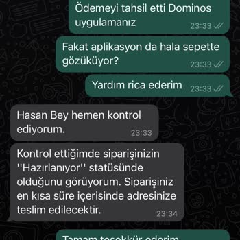 Ödemesini Yaptığım Domino's Pizza Siparişim Gelmedi