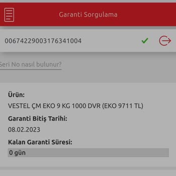 Vestel Çamaşır Makinesi Uzatılmış Garanti Biter Bitmez Bozuldu