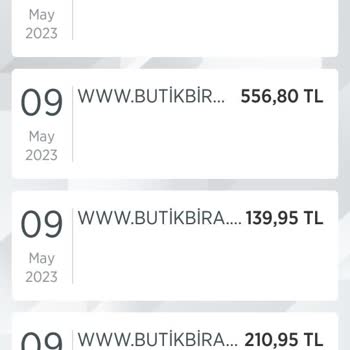 Butik Bira (butikbira.com) Kredi Kartımdan Haberim Olmadan Yapılan Alışveriş