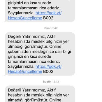 Gedik Yatırım Sürekli Mesaj Alımı