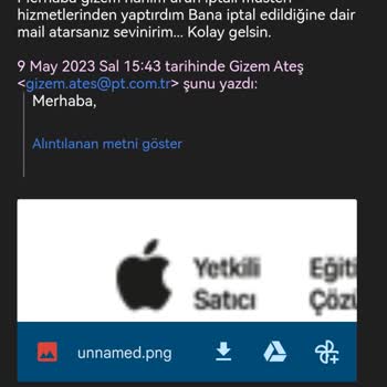 Pozitif Teknoloji 24001409052023150033 Numaralı Sipariş İptali...