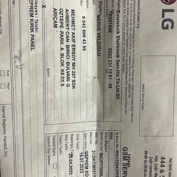 LG TV Ekranı Depremde Kırıldı