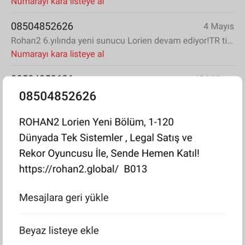 Rohan2.global Rohan2 Firmasından Gelen İstenmeyen Mesajlar