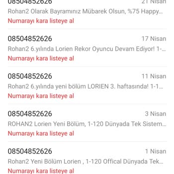 Rohan2.global Rohan2 Firmasından Gelen İstenmeyen Mesajlar