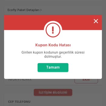 Obilet Demokrasi Bileti Kupon Süresi Dolmuştur