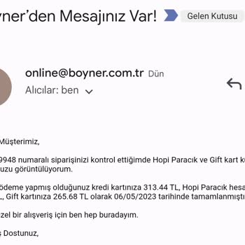 Boyner Ürün İadesi İle İlgili Yaşadığım Sorun.