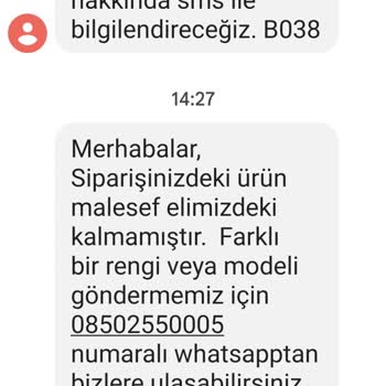 Tekbir Giyim 'den Sipariş Verdim Ama Stokta Yokmuş
