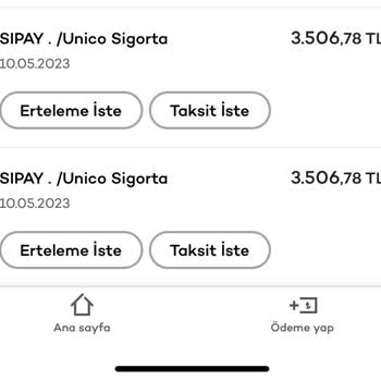 Sigortam.net Kredi Kartından Fazladan Çekilen Para