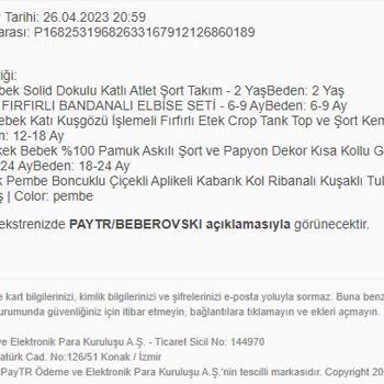 Beberovski Adlı Siteden Alışveriş Yaptım Ama Ürünlerim Gönderilmedi Ve İletişime Geçemiyorum