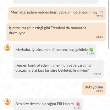 11.05.2023 Trendyol Yemek Ve Popeyes Restoranı Sorumsuzluğu