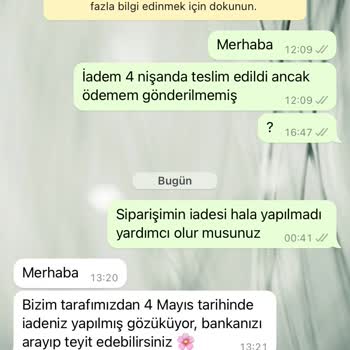 İlayda Çamur (Bi' Butik) İade Ettiğim Ürünün Ücreti Gönderilmiyor!