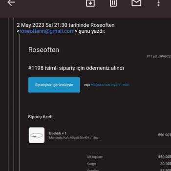 Roseoften Rose Often Bileklik Siparişim Hakkında