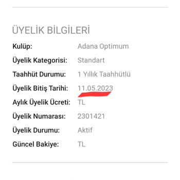 Macfit (Adana) Cayma Bedeli