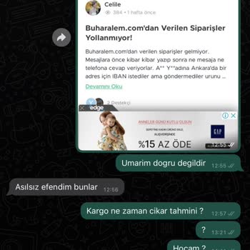 Buharalem.com Aldığım Ürünleri Göndermedi
