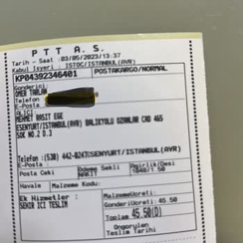 PTT Kargo Teslim Edilmeyen Kargo