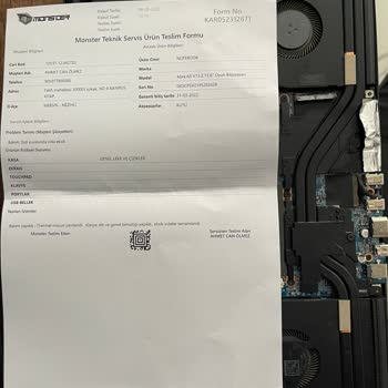 Monster Notebook'a Bakım İçin Gönderdiğiniz Ürünü Kontrol Edin