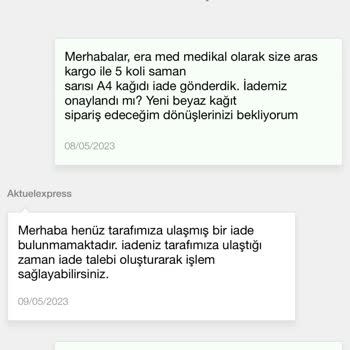 Aktüel Ofis A4 Kağıdı İade