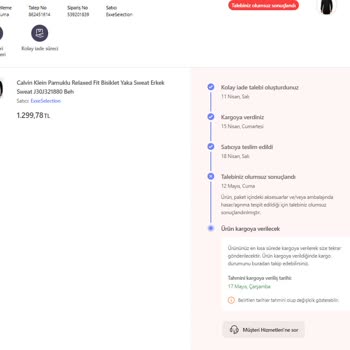 Exxe Selection İlk Ve Doğru Yıkamada Baskıları Kalkan Ürün Calvin Klein Sweat