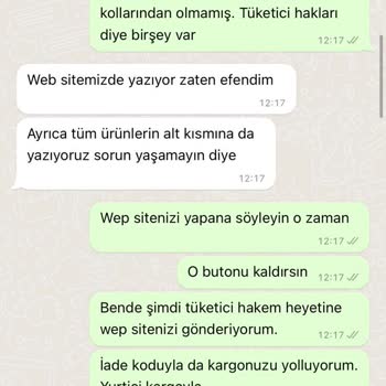 Nisantasibutiks.com İade Sekmesi Olduğu Halde İade Almıyoruz Diyorlar