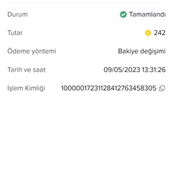 Tik Tok Hesabımda Ki Bakiyemi Sıfırlıyor.