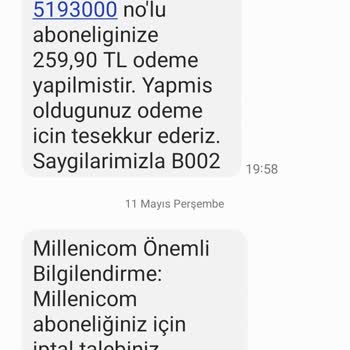 Millenicom Sözünü Tutmayan Haksız Zamlar İşlemler Yapan Bir Şirketmiş.