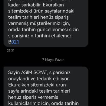 Ekuralkan Rs200 Geç Teslimat