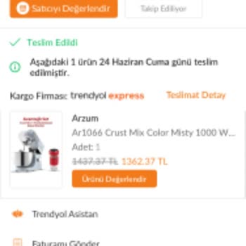 Arzum Ürün Arızası Çözülemiyor...