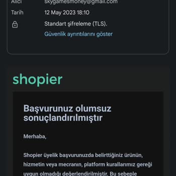 Shopier Hesap Açamıyorum Olumsuz Sonuçlanıyor