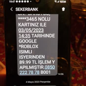 ROBLOX İzinsiz Para Çekimi