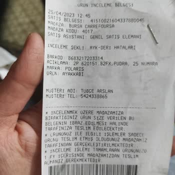 Polaris Kusurlu Ürünün İade Ve Değişiminin Yapılmaması