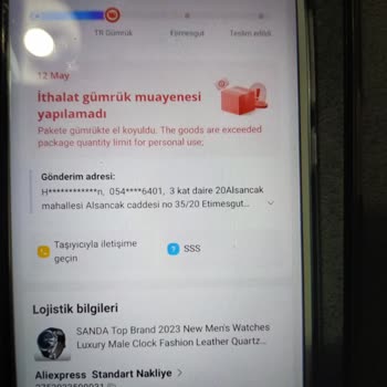 Aliexpress Gümrük El Koydu