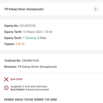 Trendyol Yemek Sipariş Problemi